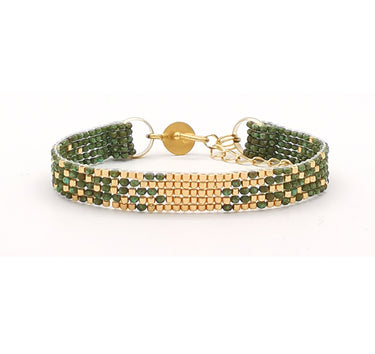 Brazalete Telar Dorado Mini Difuminado Turquesa T